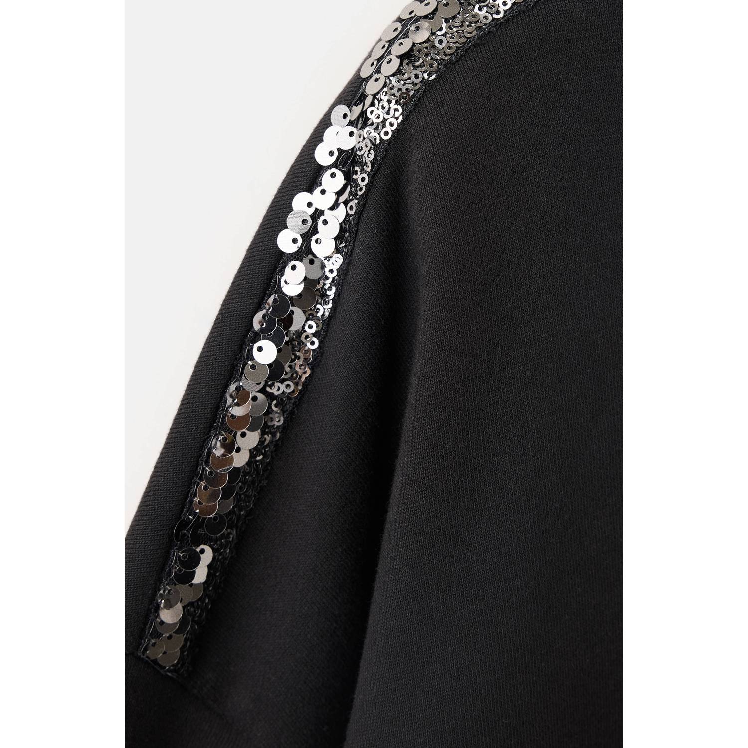 MANGO TEEN sweater met glitters zwart