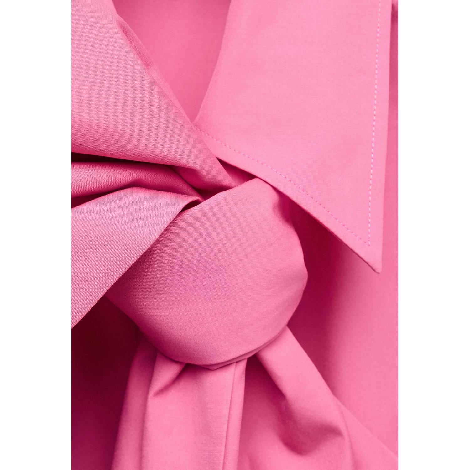 Mango Blouse met afneembare strik roze