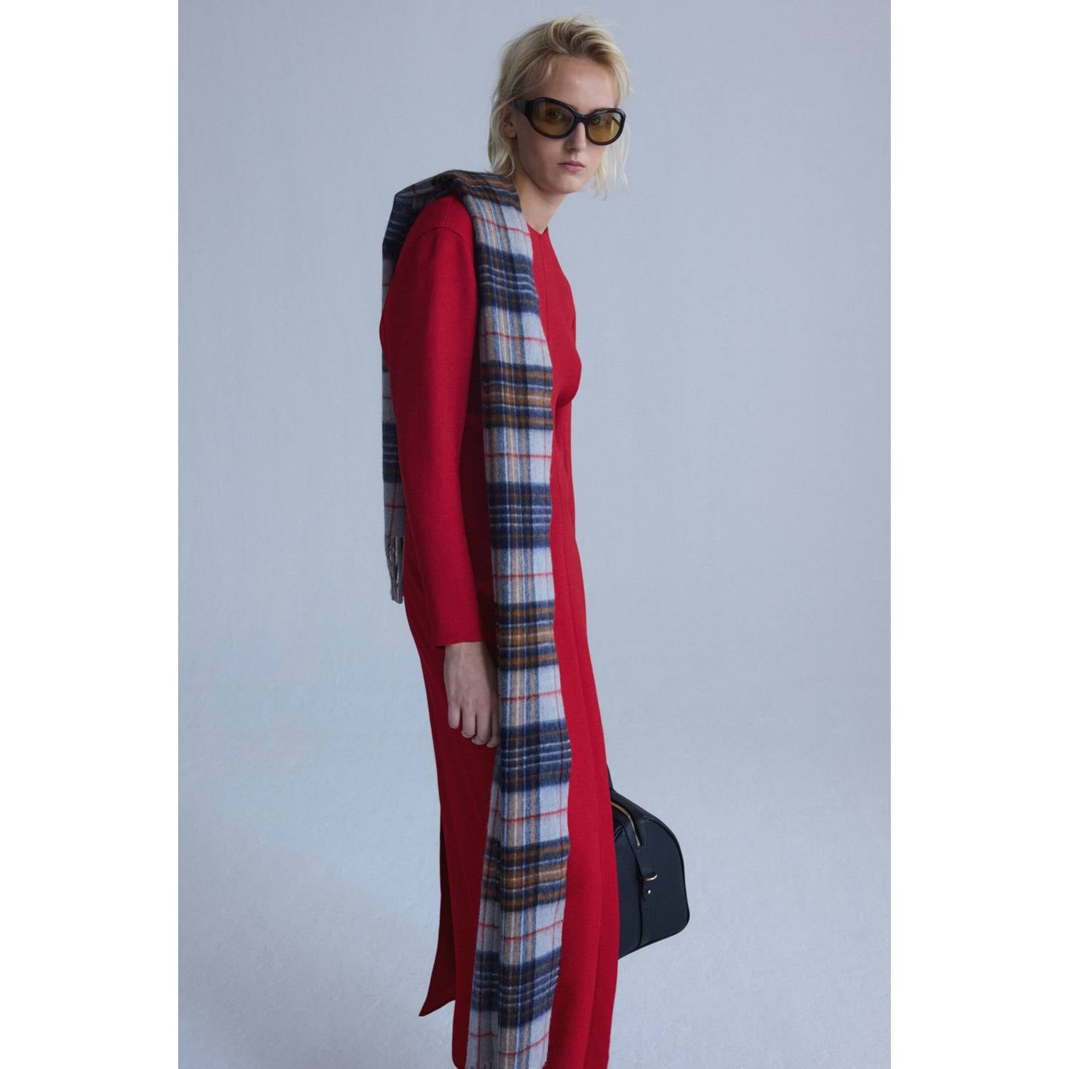 Mango midi jurk rood