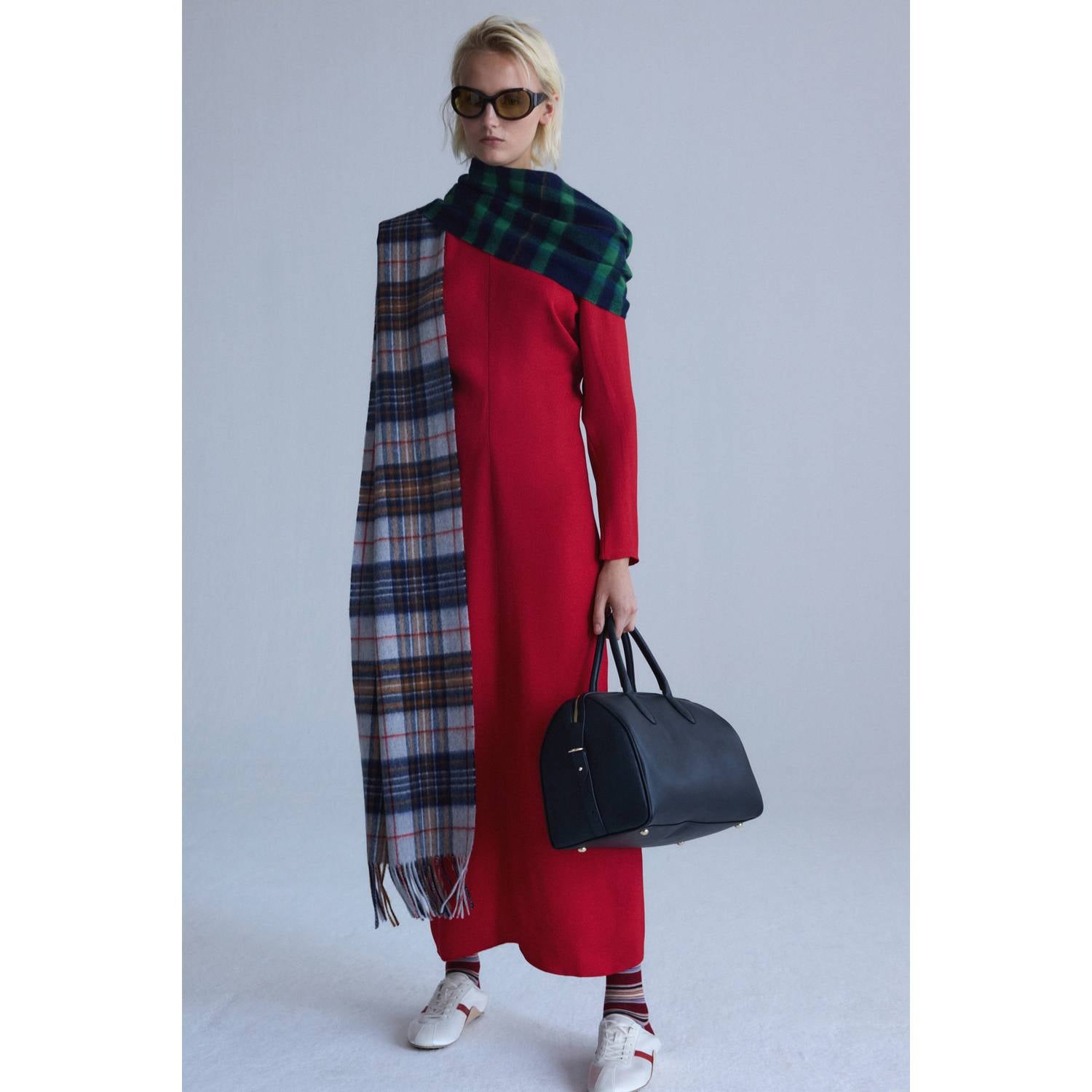 Mango midi jurk rood