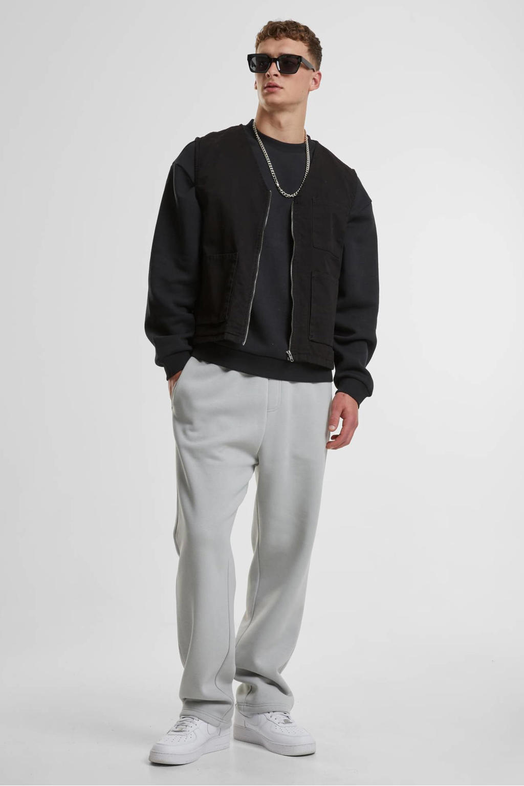 Urban Classics oversized trui - zwart