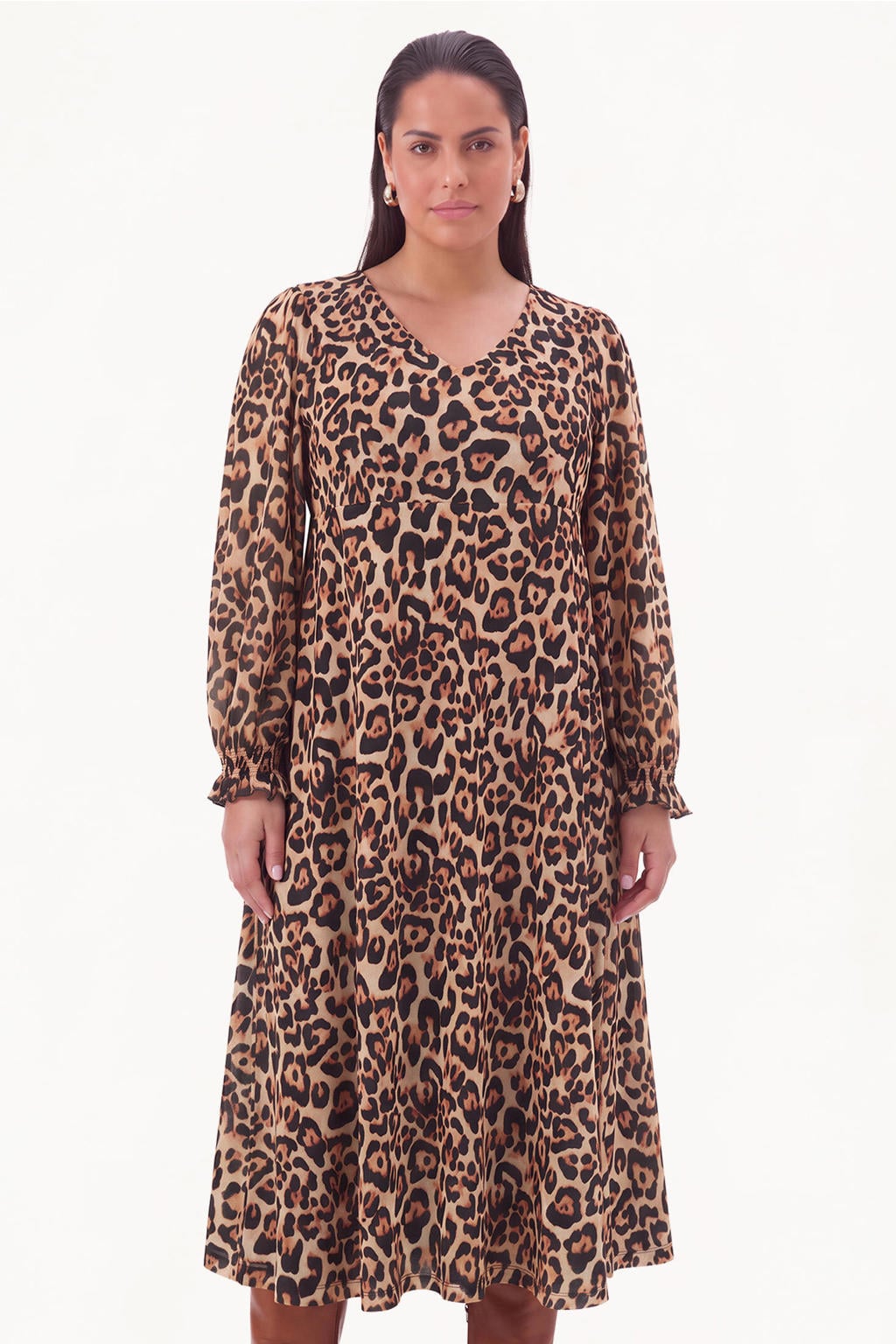 YOEK Plus Size jurk - meerkleurig