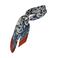Sarlini sjaaltje met print blauw/rood
