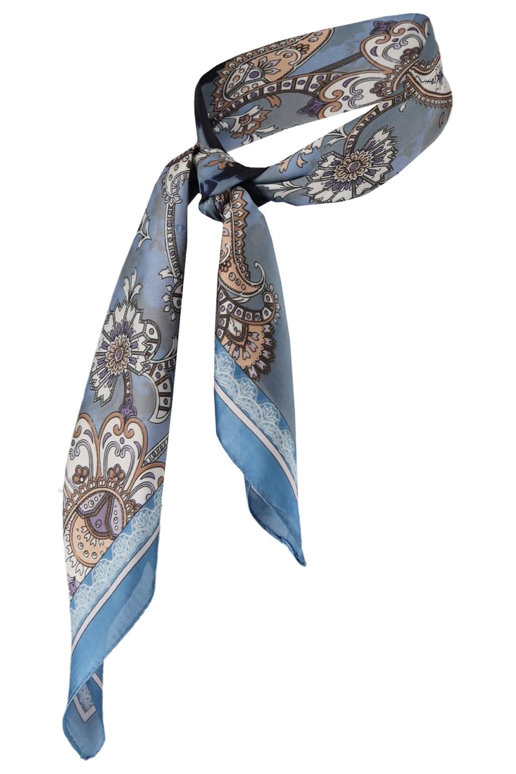 Sarlini sjaaltje met print donkerblauw
