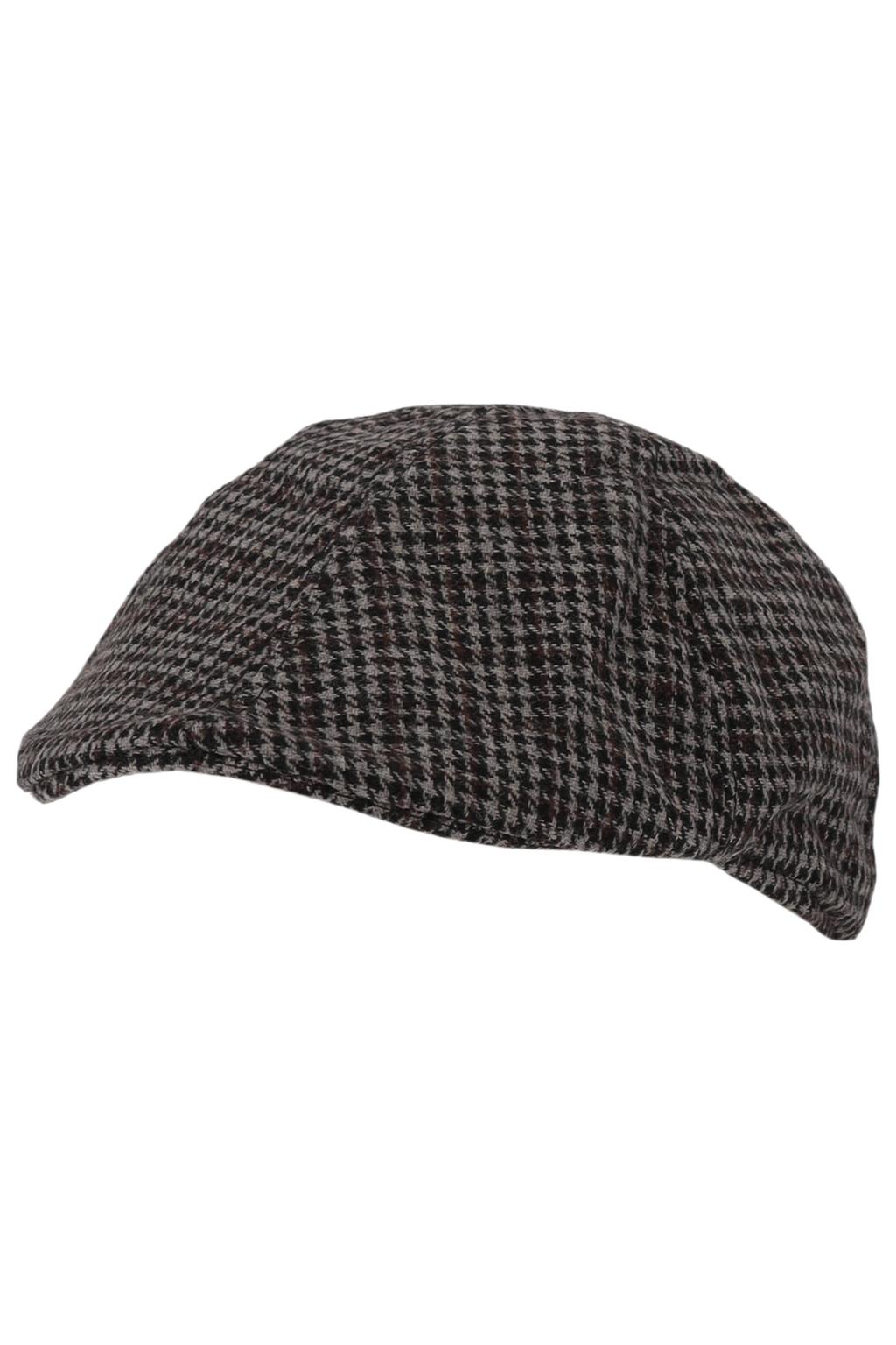Sarlini geruite flatcap grijs