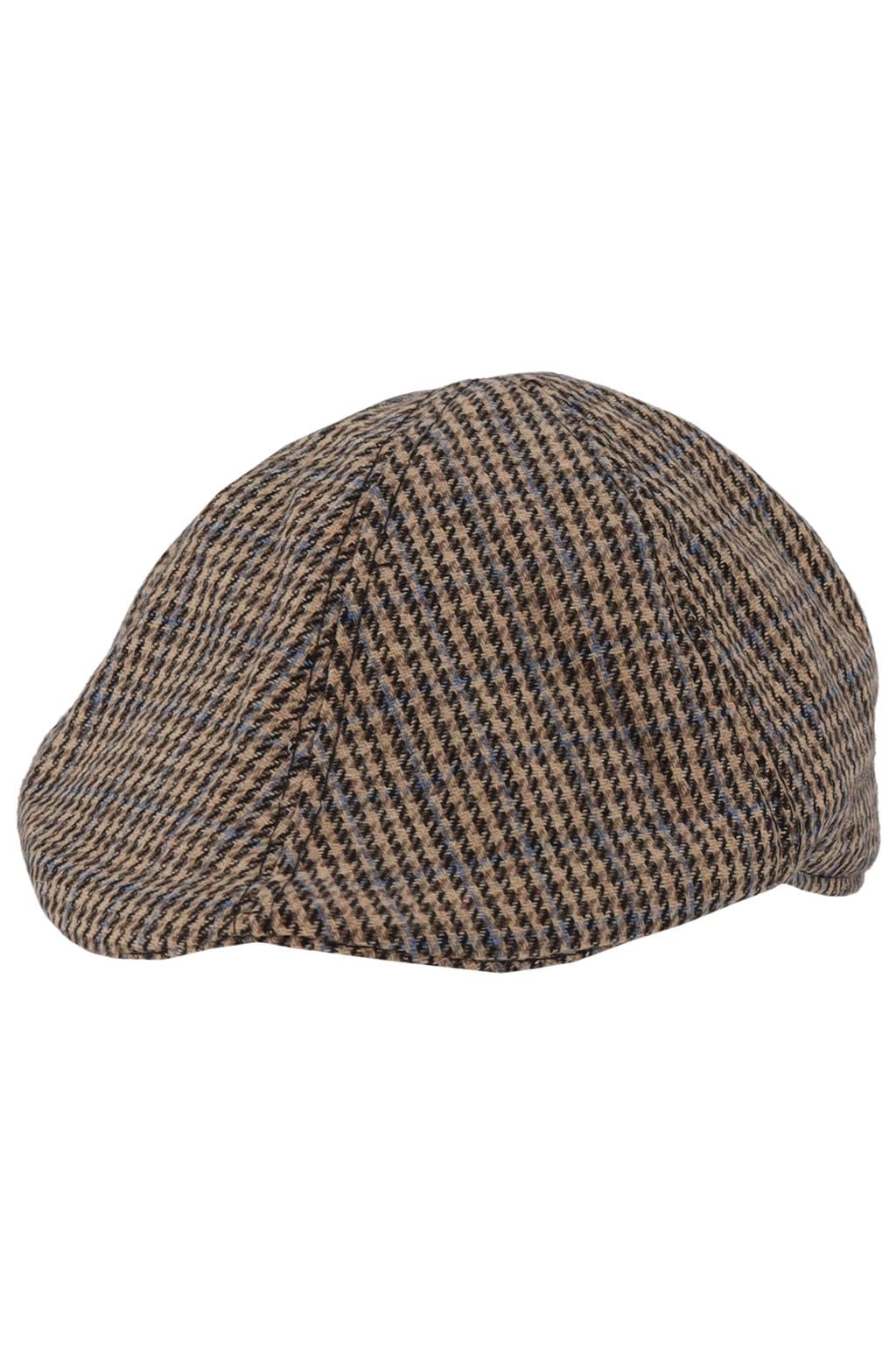 Sarlini geruite flatcap beige