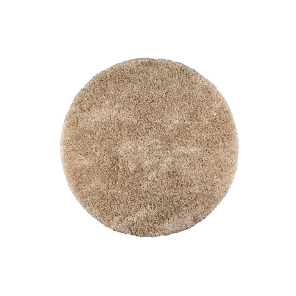 Dutchbone Hairy rond Vloerkleed (200 cm) Beige