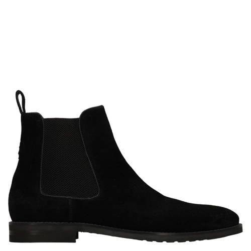 Manfield suède chelsea boots zwart