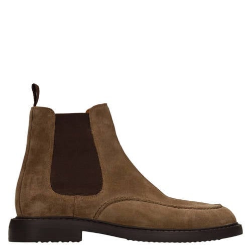 Manfield suède chelsea boots taupe