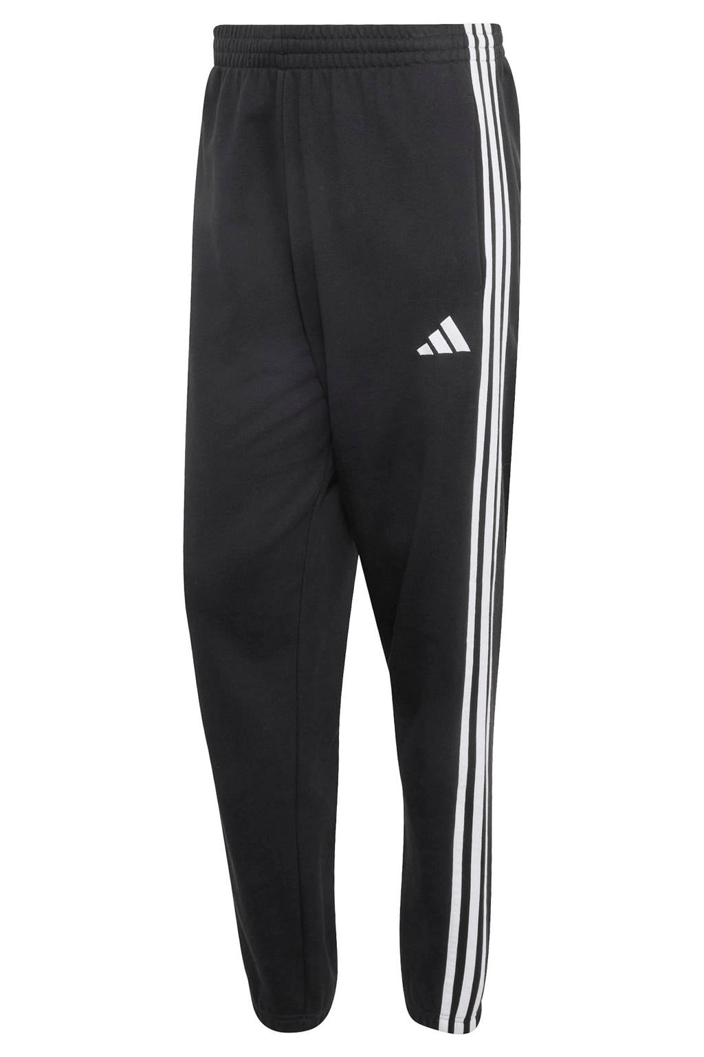 Zwart en witte heren adidas Sportswear joggingbroek van katoen met straight fit en elastische tailleband met koord