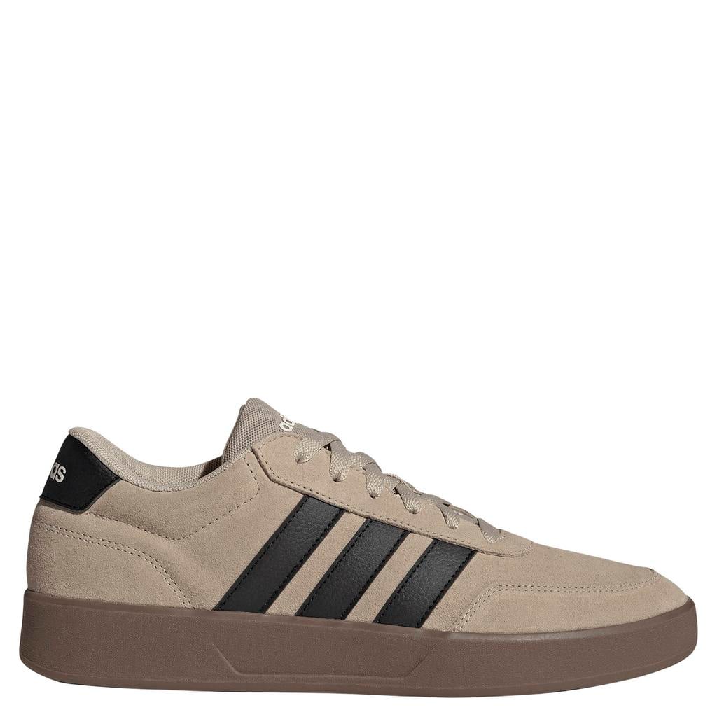 Lichtbruin en zwarte heren adidas Sportswear Breaknet 3.0 leren sneakers - van imitatieleer/voering: mesh/voetbed: eva met veters