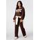 MS Mode corduroy wide leg broek - bruin