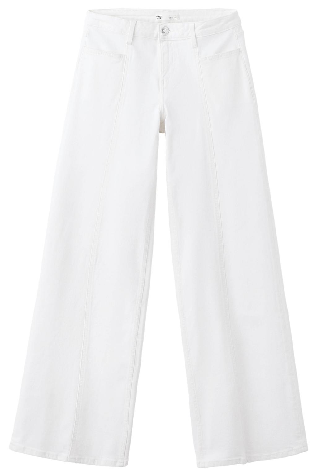 MANGO TEEN wide leg jeans - naturel wit