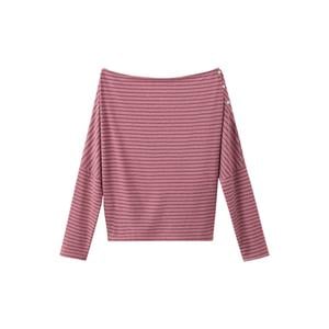 gestreepte longsleeve - roze