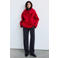 Mango wollen wintermantel - rood