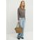 MANGO TEEN gestreepte longsleeve - marineblauw/zand