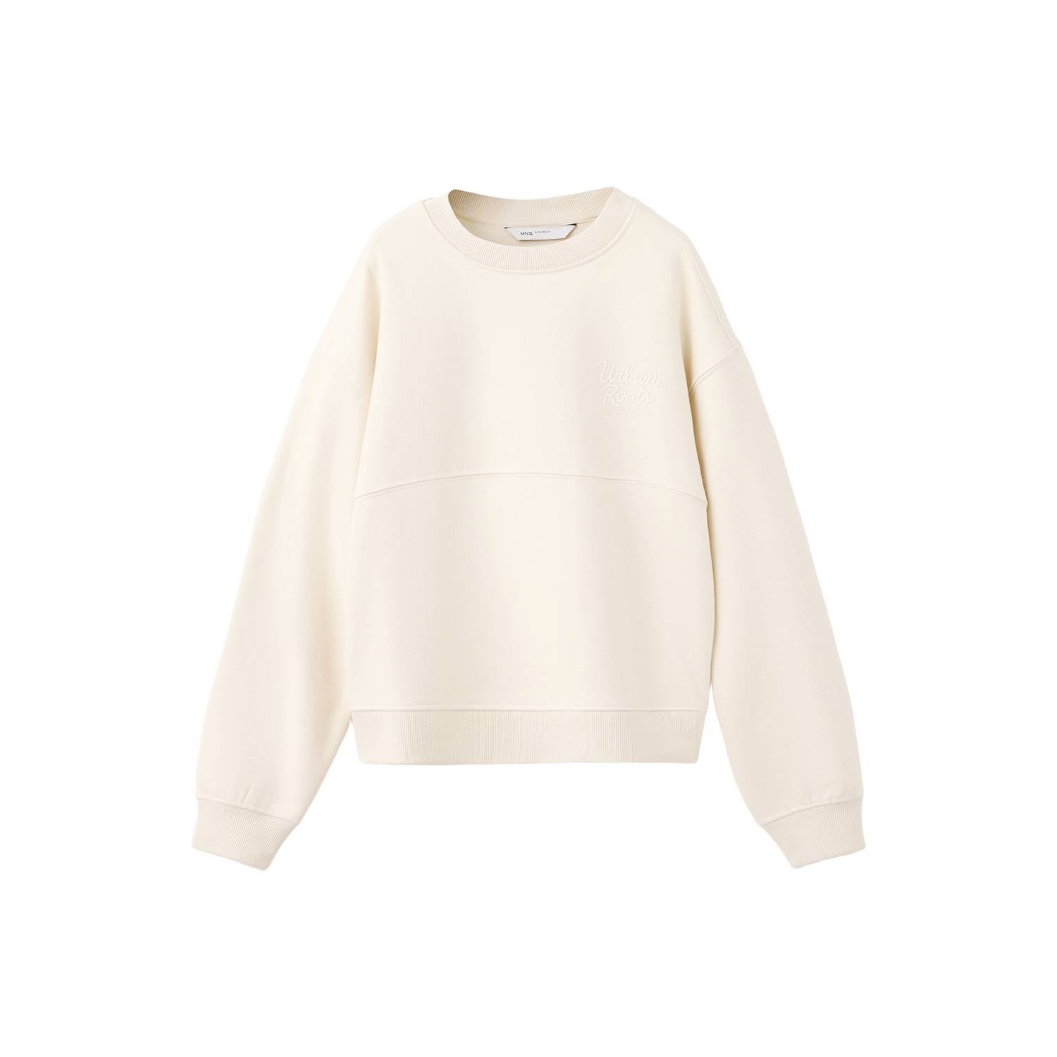Mango Kids sweater met backprint beige