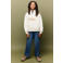 Mango Kids sweater met borduursels en tekst - ecru