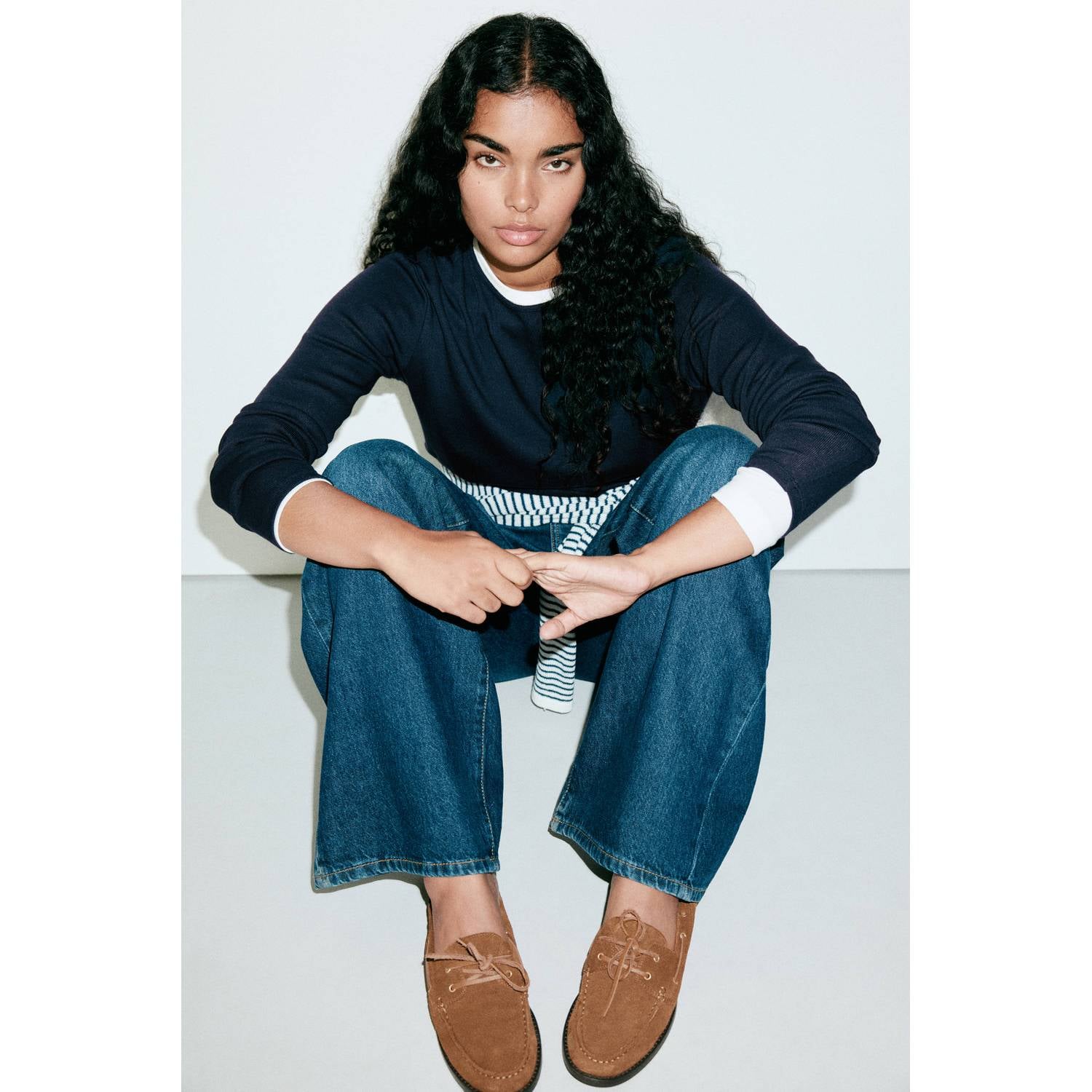Mango top marineblauw