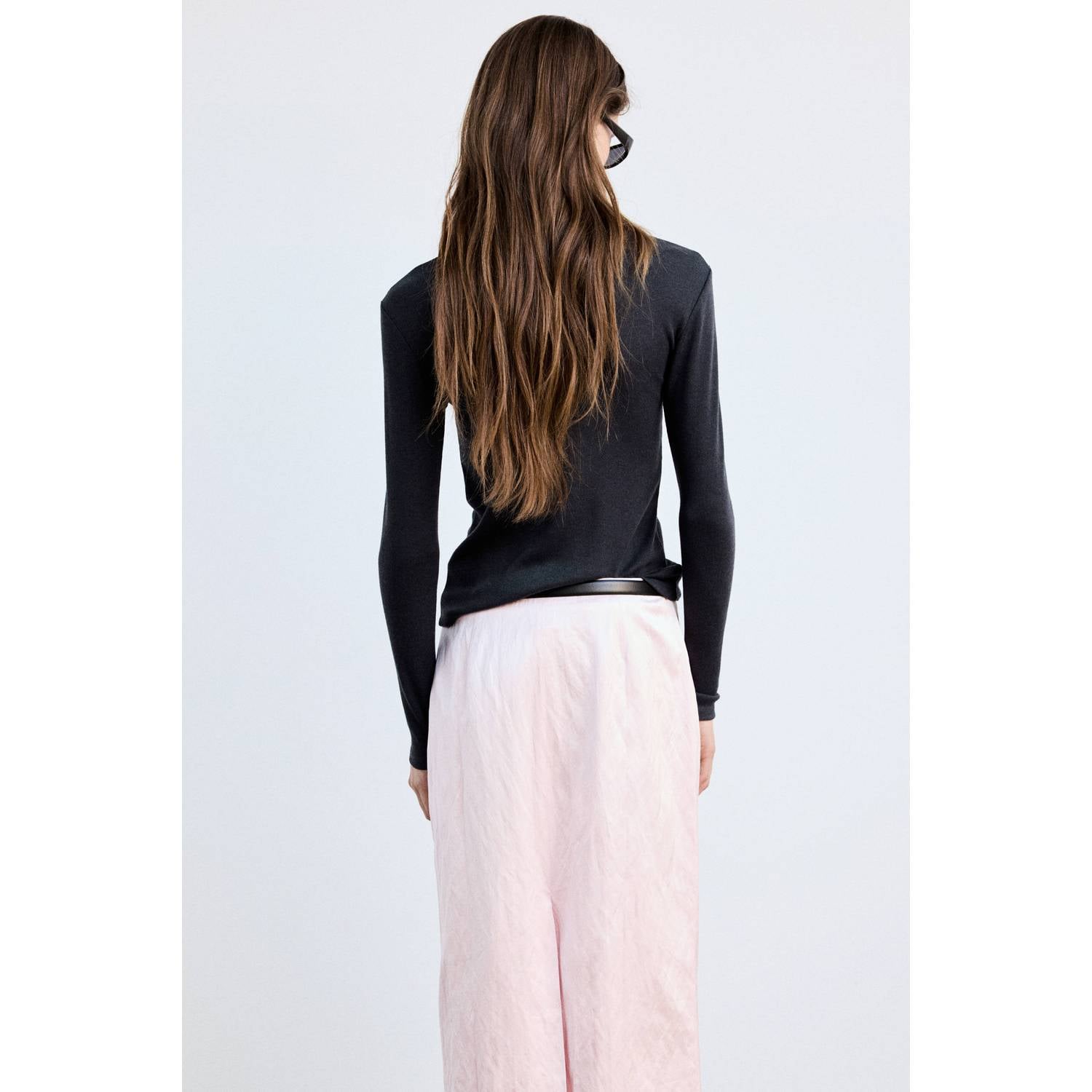 Mango top antraciet
