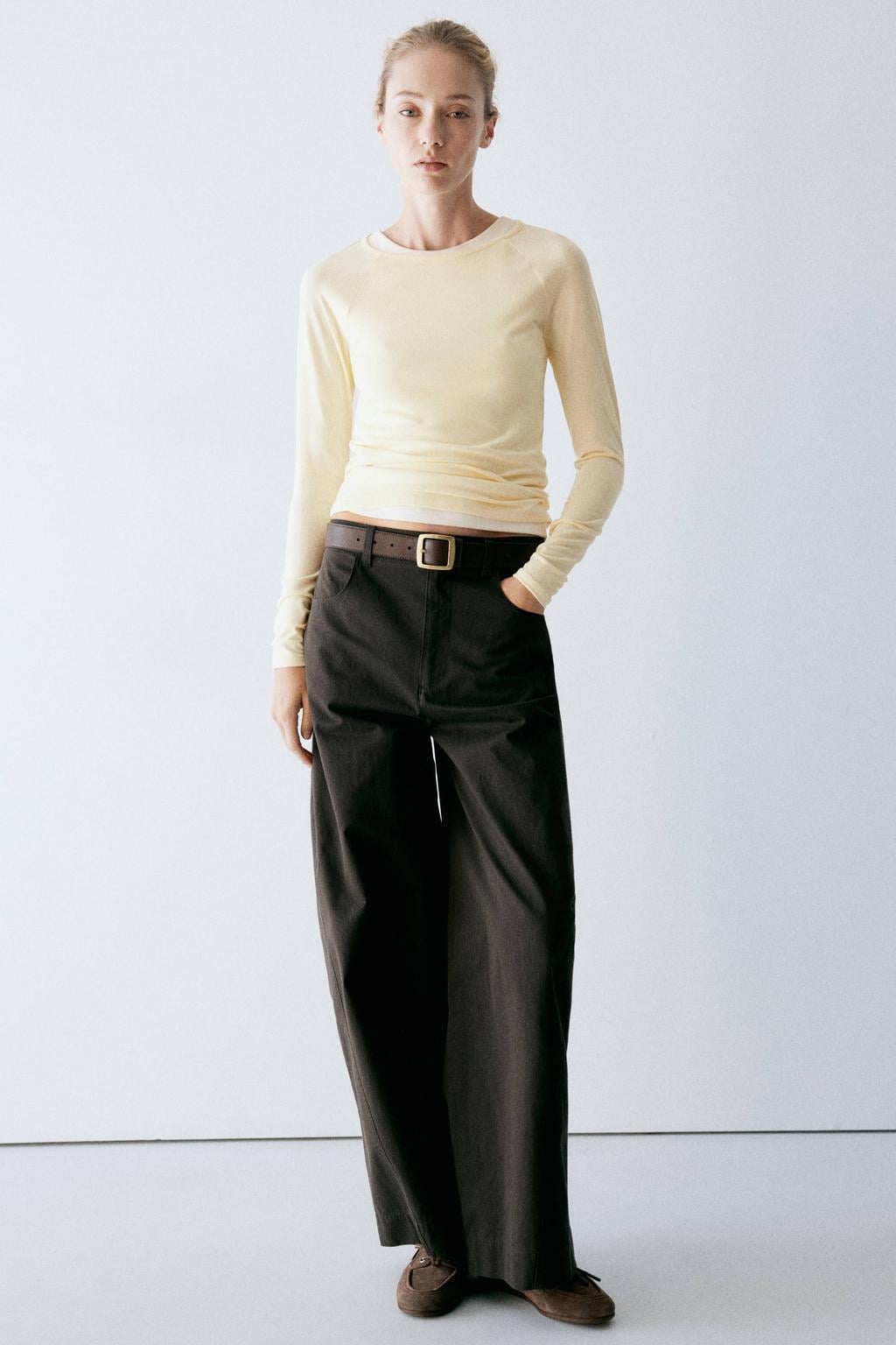 Mango top - lichtgeel