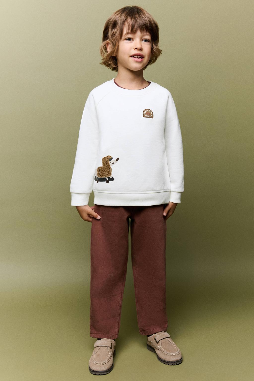 Mango Kids straight leg jeans - donkerrood