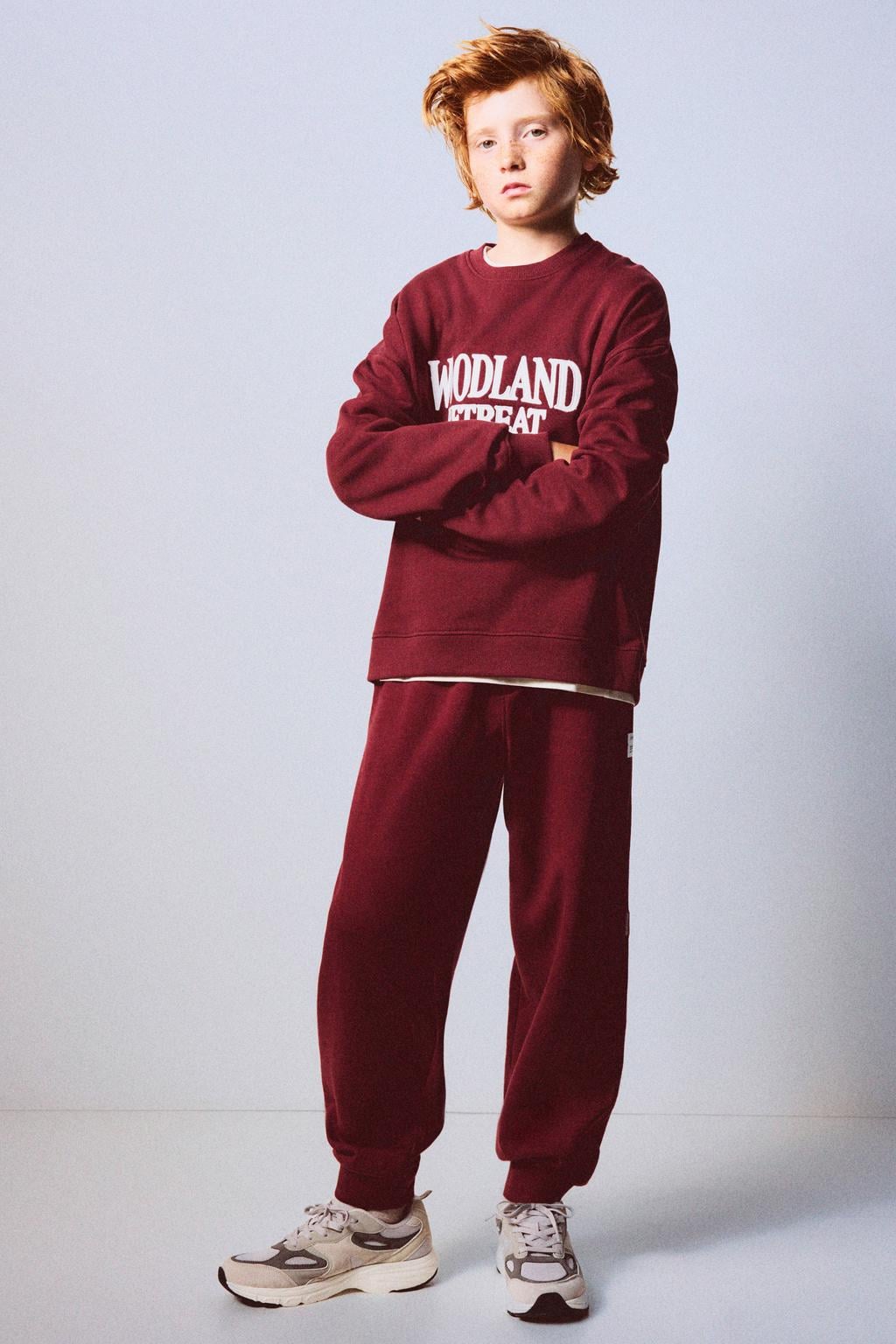 Mango Kids joggingbroek - donkerrood