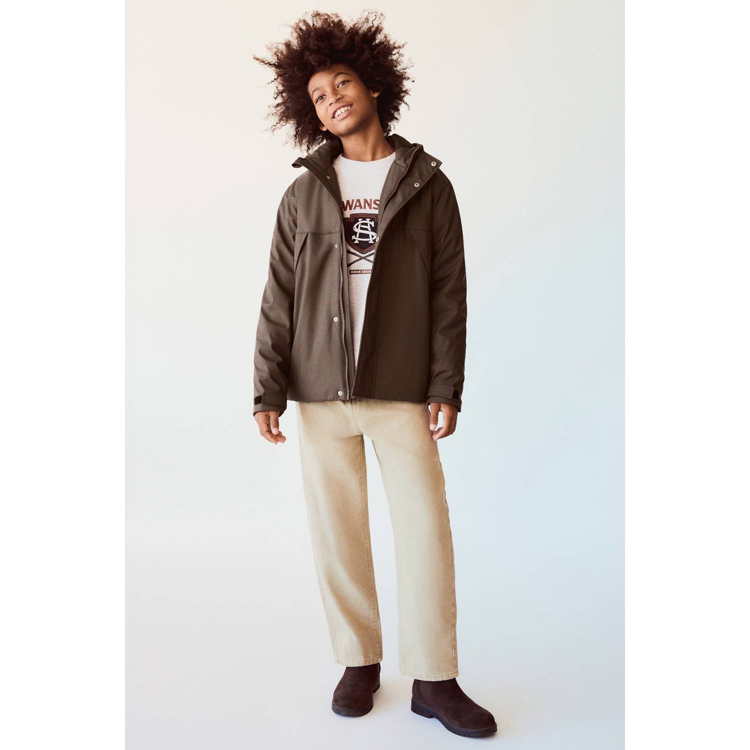 Mango Kids winterparka bruin