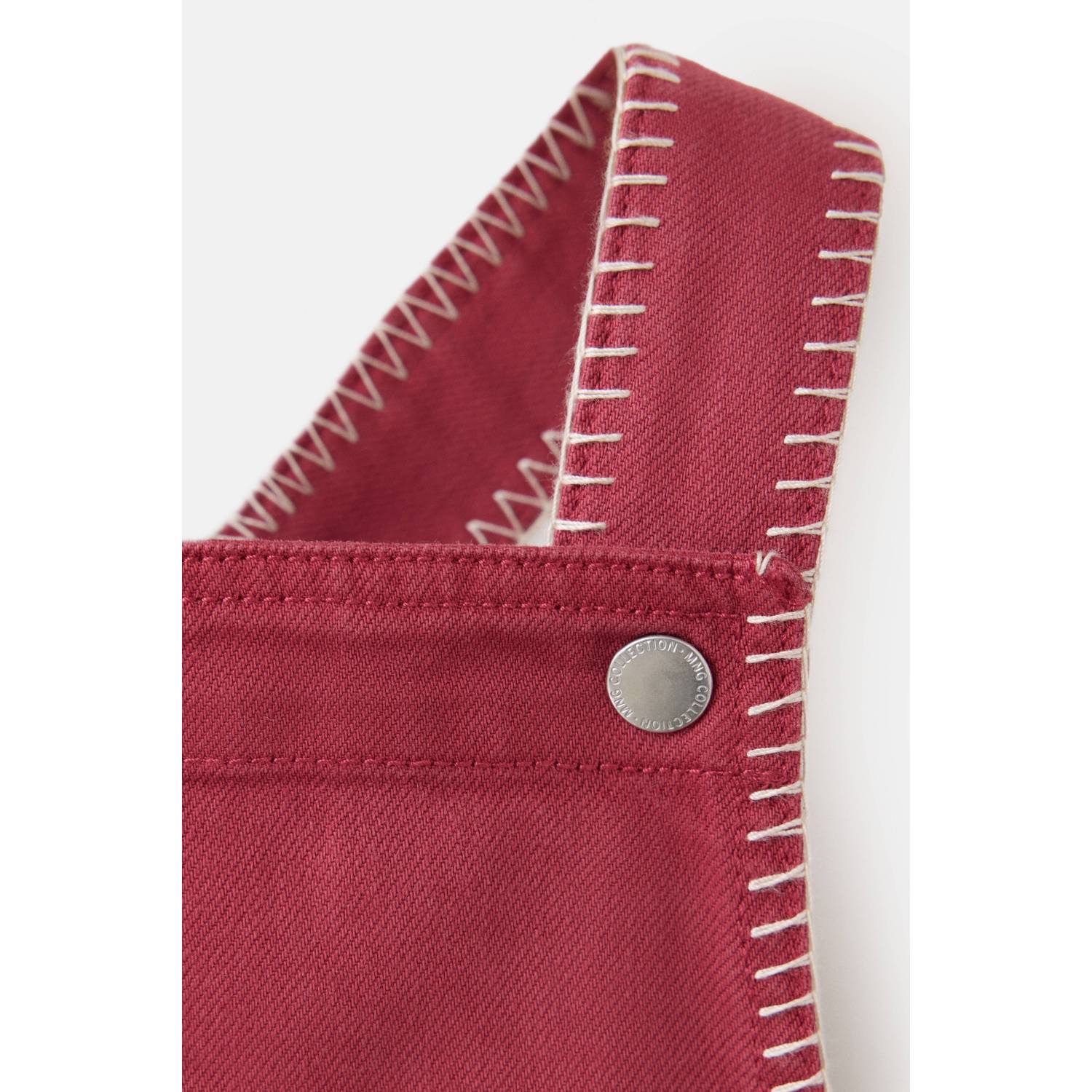 Mango Kids gebloemde overgooier met borduursels rood