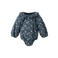 Mango Kids katoenen gebloemde romper met ruches - donkerblauw/grijs