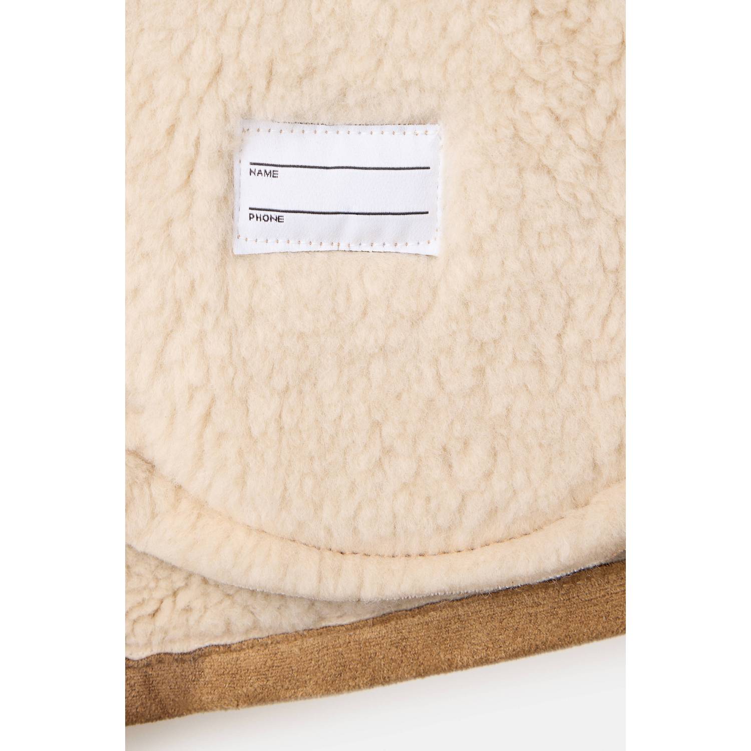 Mango Kids suèdelook winterlammy coat middenbruin