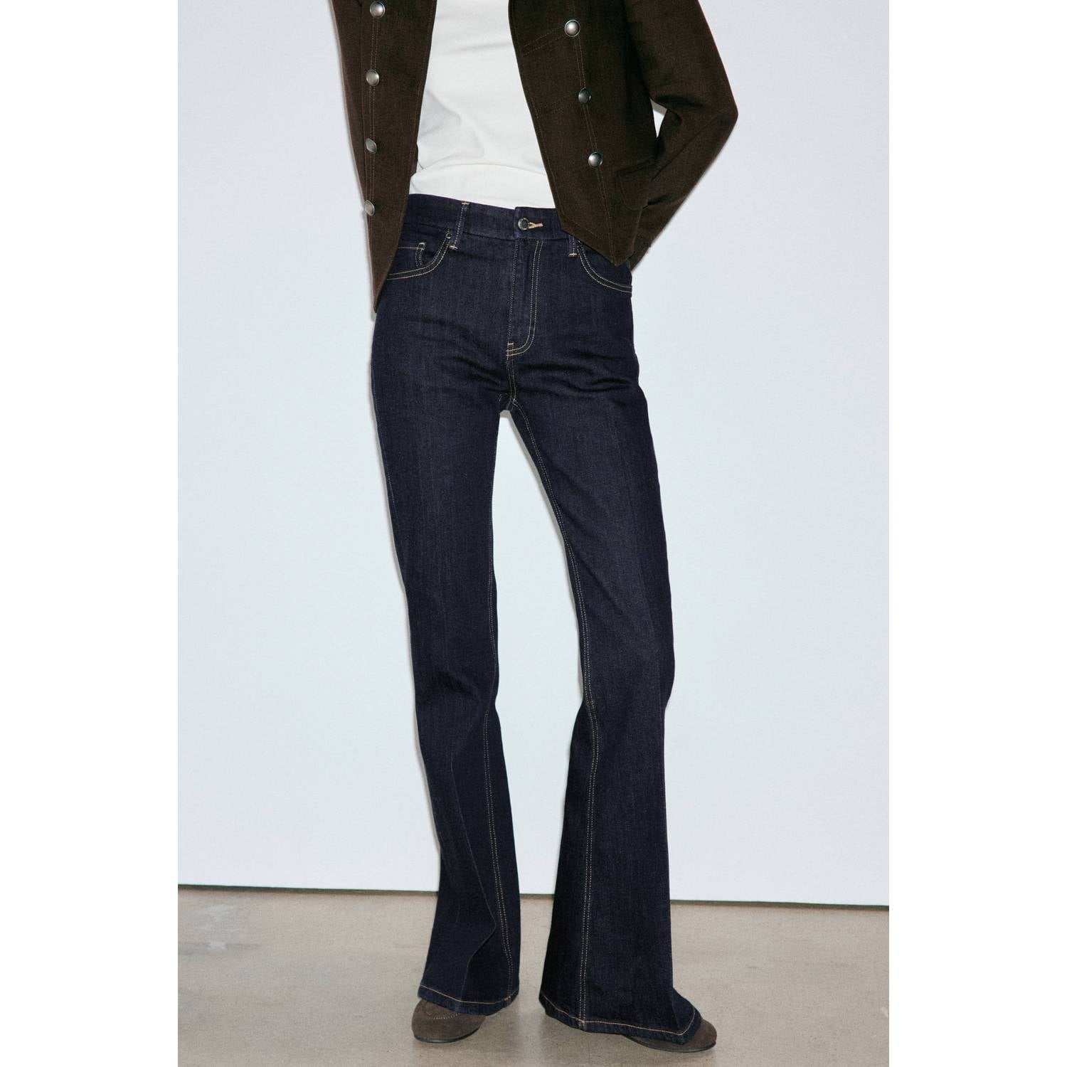 Mango flared jeans dark blue denim