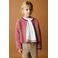 Mango Kids gebreid gestreept vest - rood/wit
