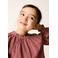 Mango Kids rechtvallende geruite blousetop met ruches en smockwerk - rood/wit