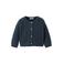 Mango Kids gebreid vest met kabels - donkerblauw