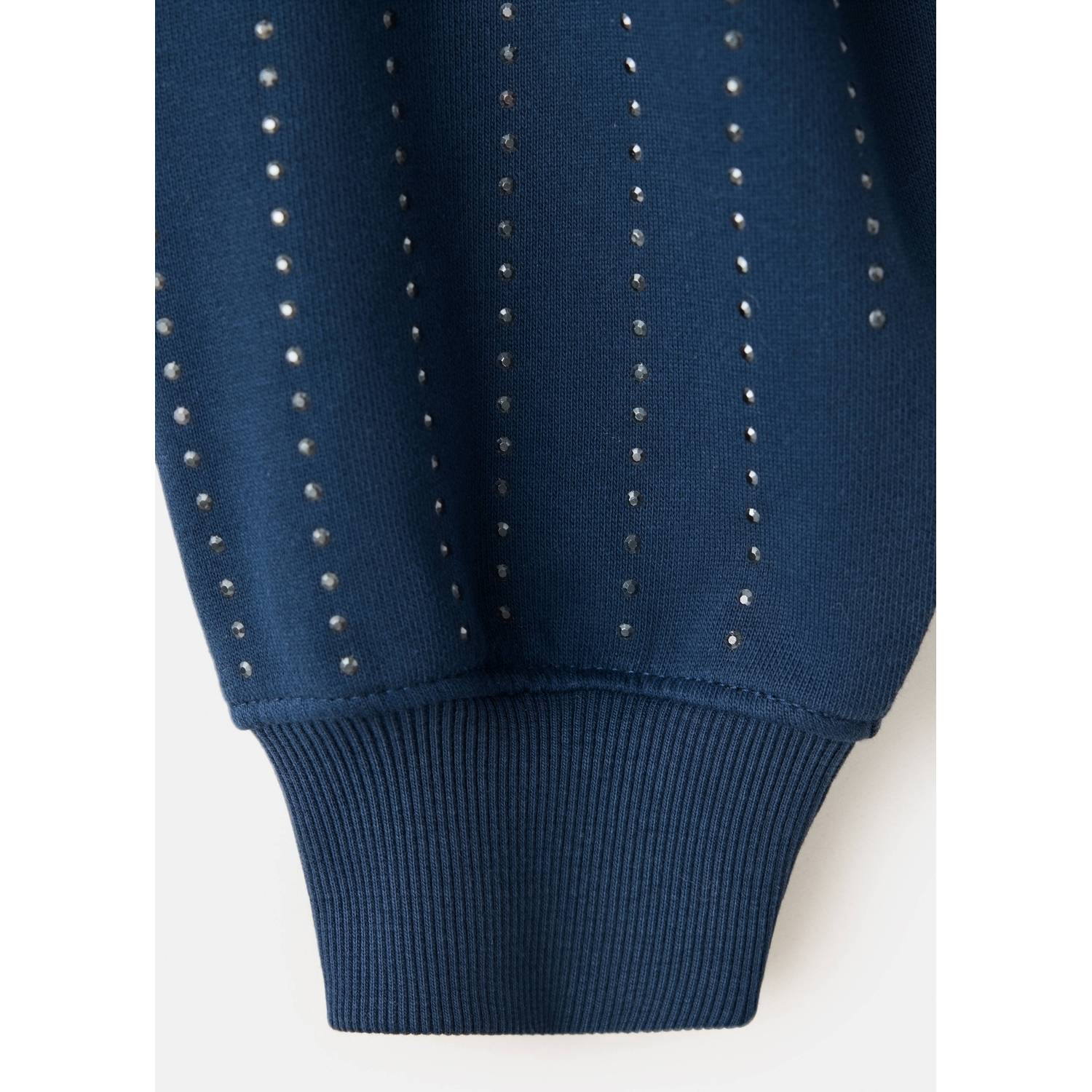 MANGO TEEN gebreide trui met strass-steentjes donkerblauw