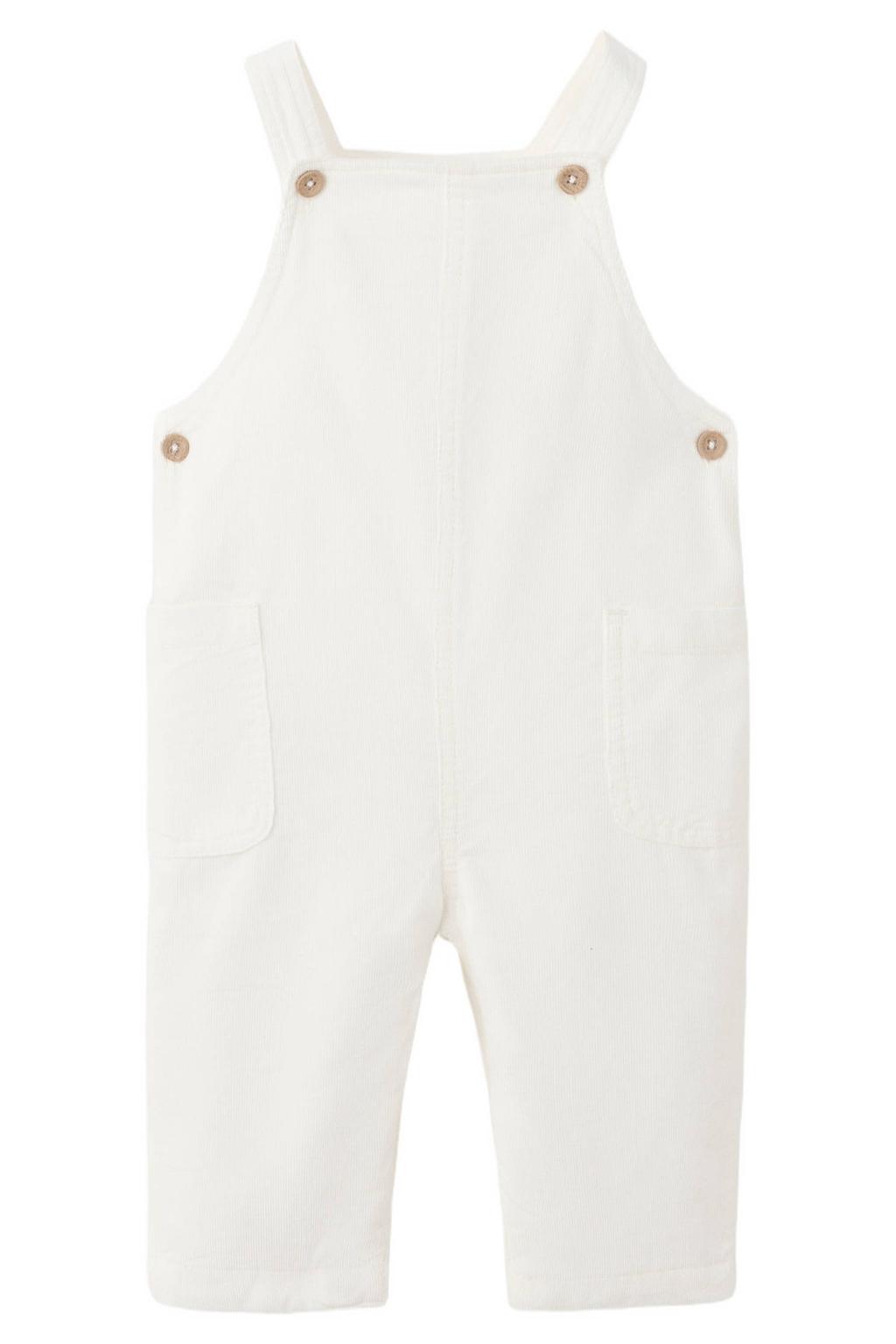 Mango Kids corduroy tuinbroek - wit
