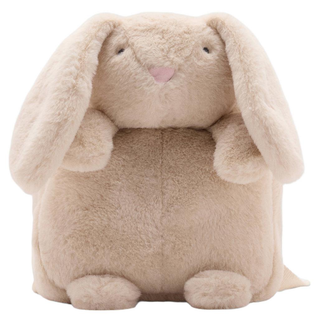 Mango Kids rugzak van imitatiebont beige