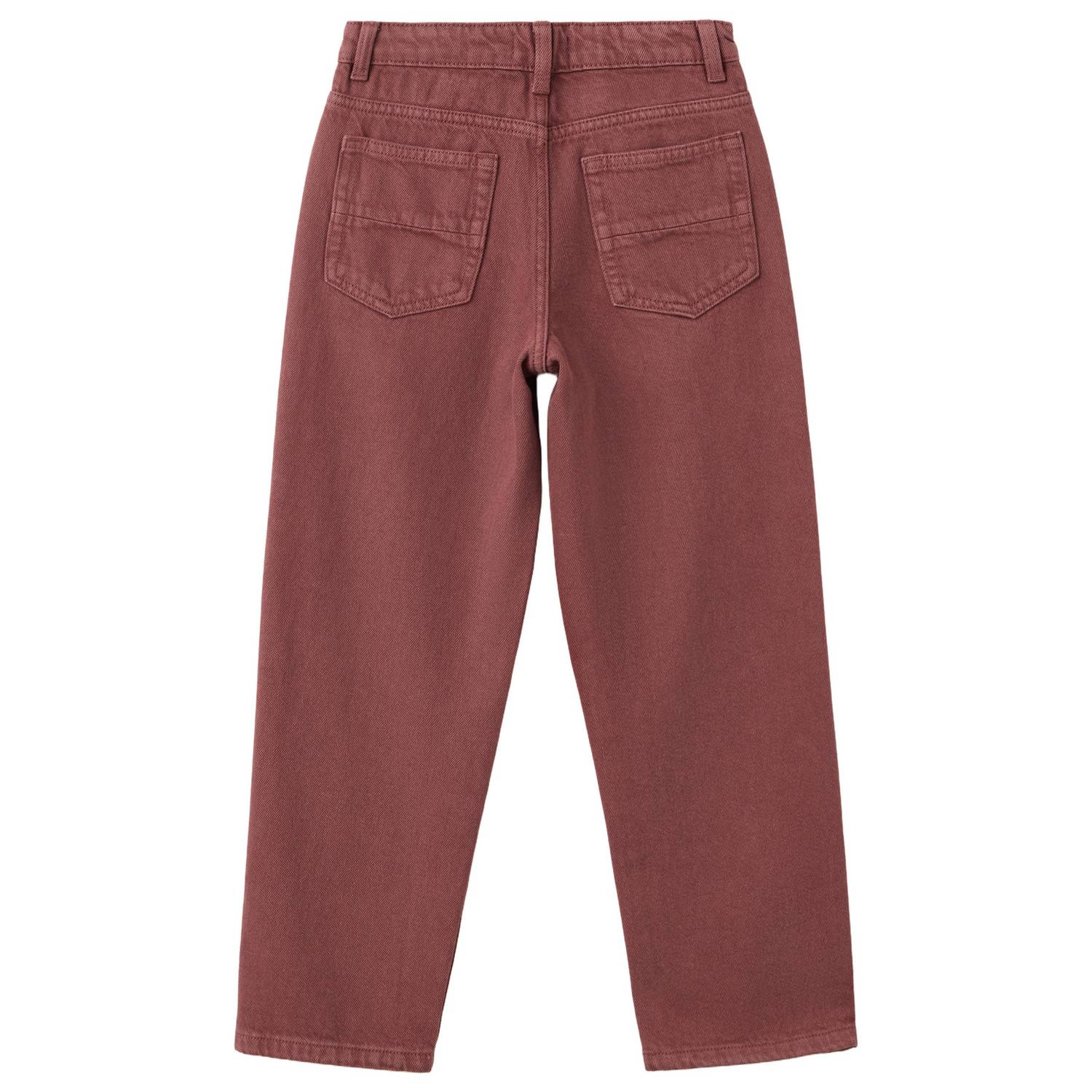 Mango Kids straight leg regular fit jeans donkerrood