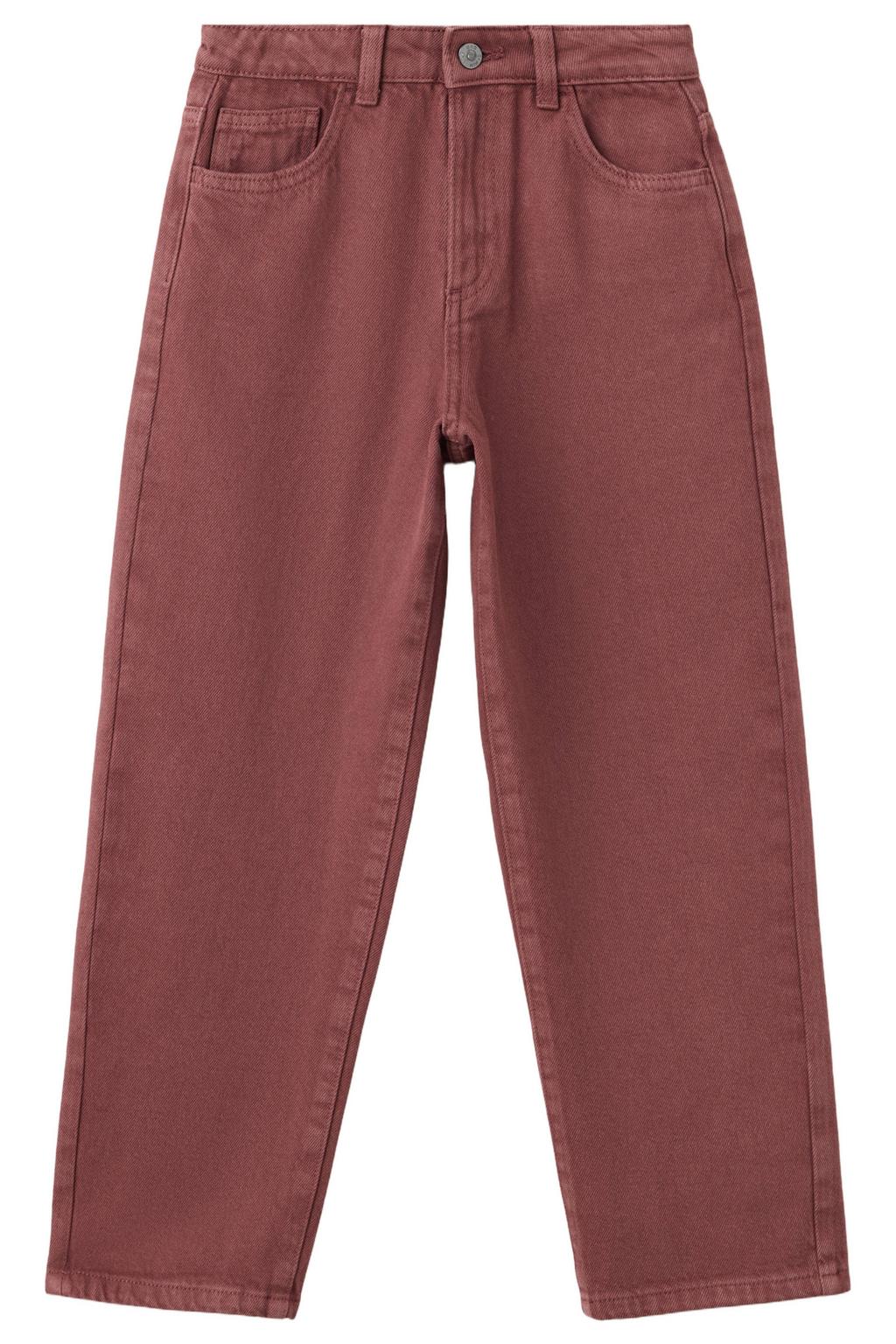 Mango Kids straight leg regular fit jeans - donkerrood