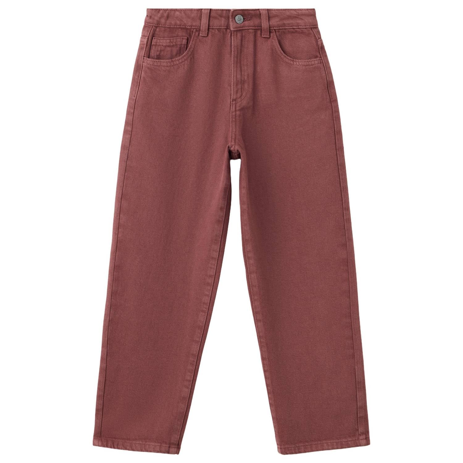Mango Kids straight leg regular fit jeans donkerrood
