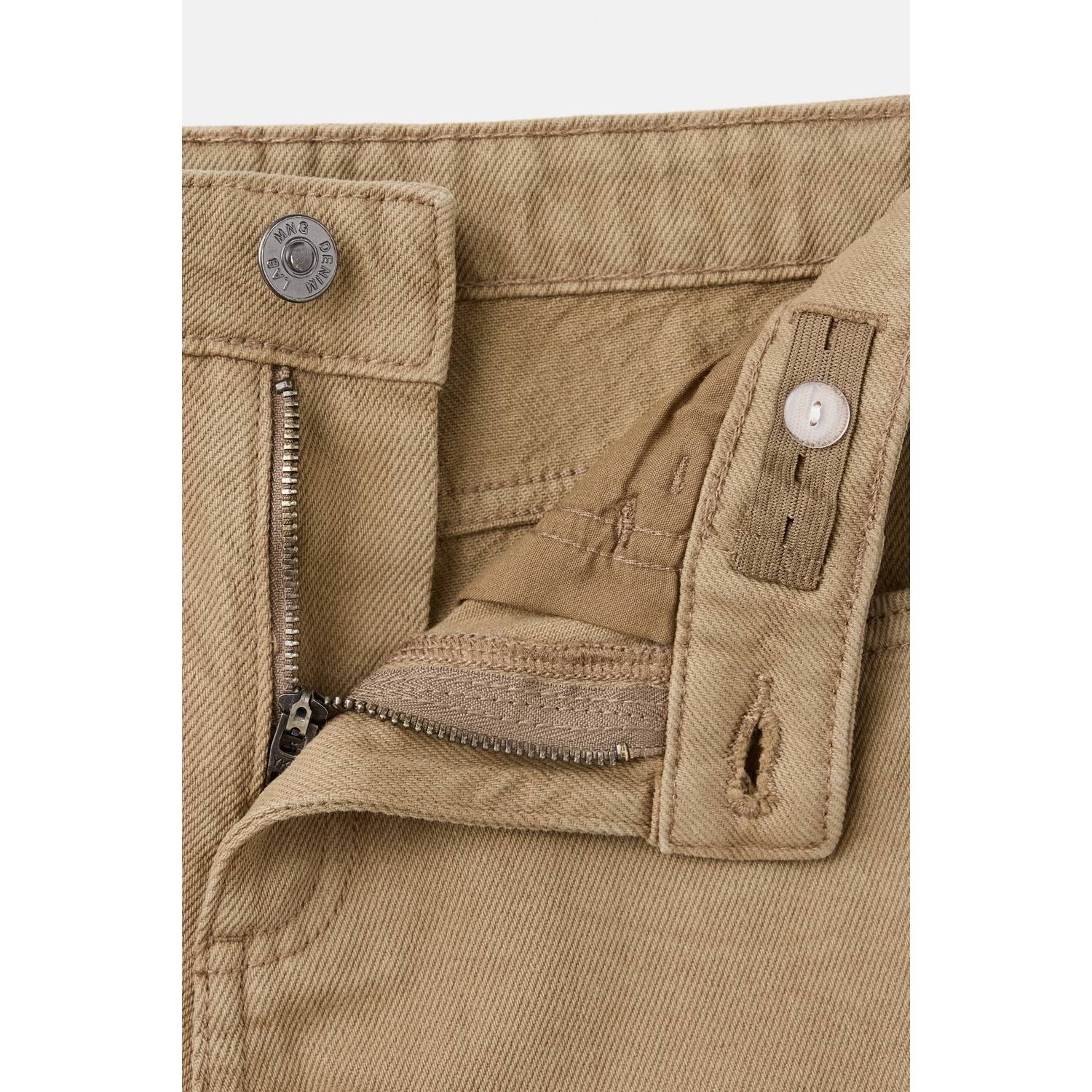 Mango Kids straight leg regular fit jeans beige