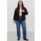 VERO MODA CURVE Plus Size corduroy blouse - donkerbruin