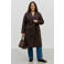 VERO MODA CURVE Plus Size wintermantel met ceintuur - donkerbruin