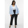 VERO MODA CURVE Plus Size loose fit gebreid vest - lichtblauw
