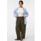 VERO MODA CURVE Plus Size denim barrel casual broek - donkergroen