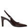 Manfield lakleren slingback pumps met hak en dierenprint - bruin