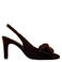 Manfield fluwelen pumps met hak - bruin