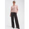 Lady Day imitatieleren wide leg broek - donkerbruin