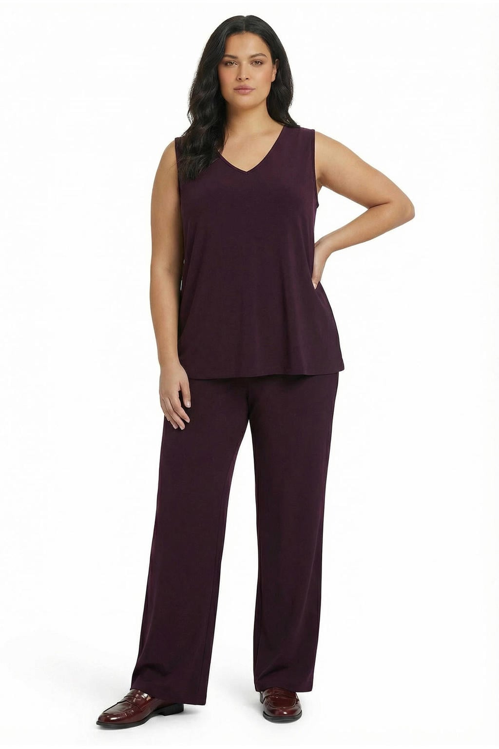 YOEK Plus Size singlet - paars
